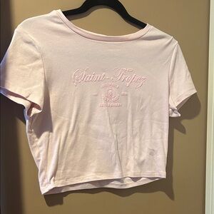 Garage Soft Pink Saint-Tropez Crop Top